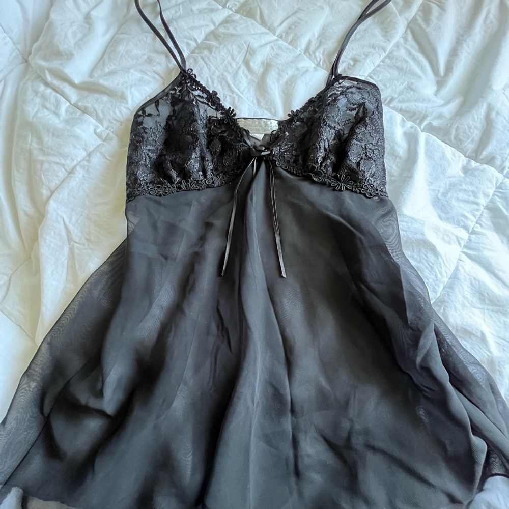 Black babydoll top